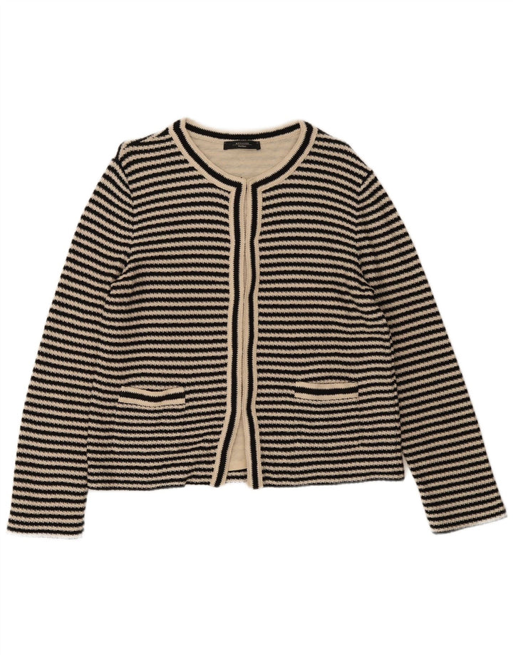Max Mara - Cárdigan para mujer, talla 40, tamaño mediano, color negro a rayas