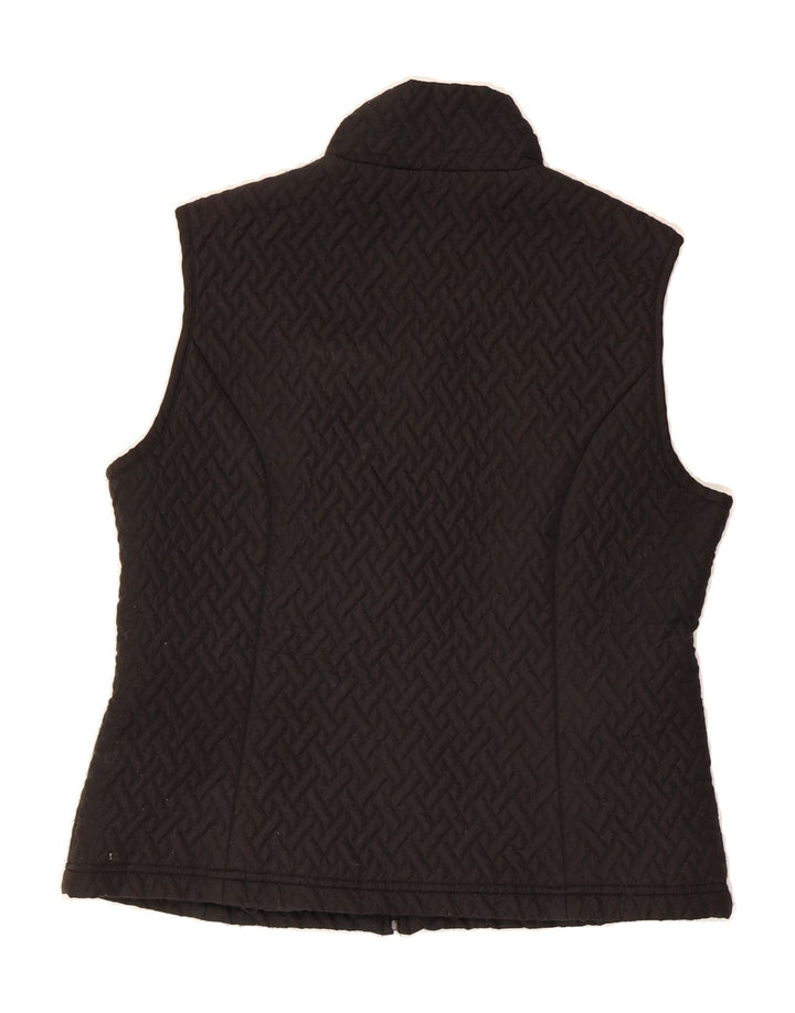 VINTAGE Womens Gilet UK 10 Small Black Polyester Vintage Vintage and Second-Hand Vintage from Messina Hembry 