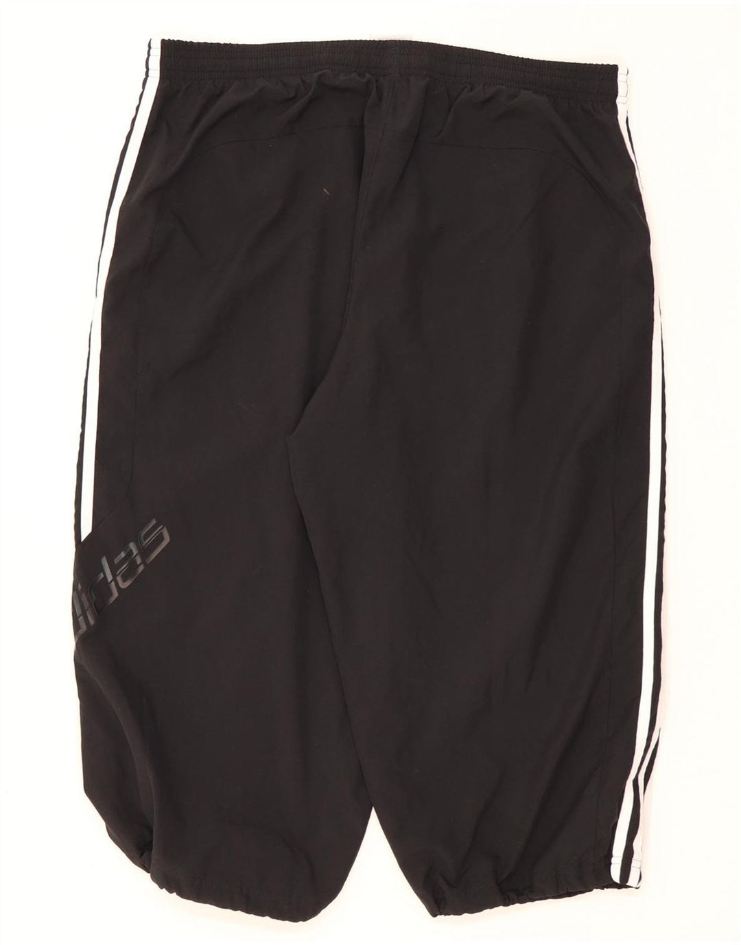 Adidas Mens Graphic Capri Chándal Pantalones Joggers Grande Poliéster Negro