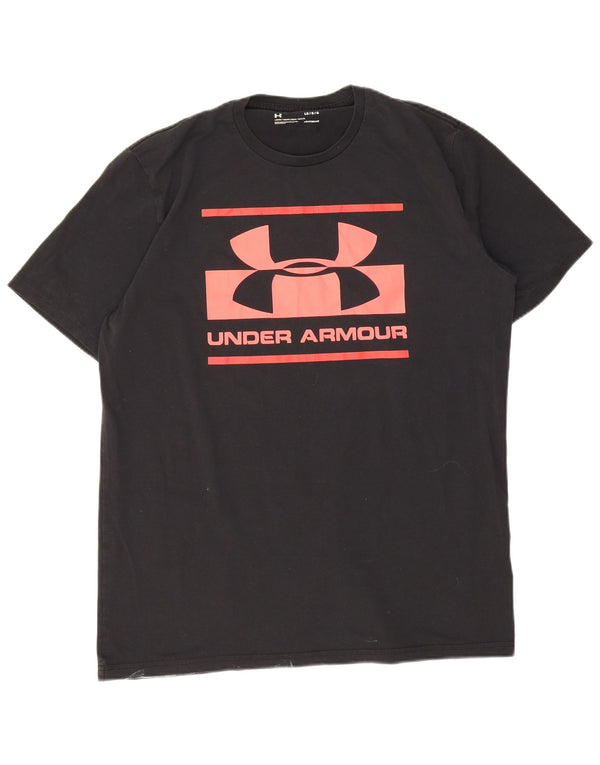 Under Armour Camiseta con gráfico Heat Gear para hombre, talla grande, color negro