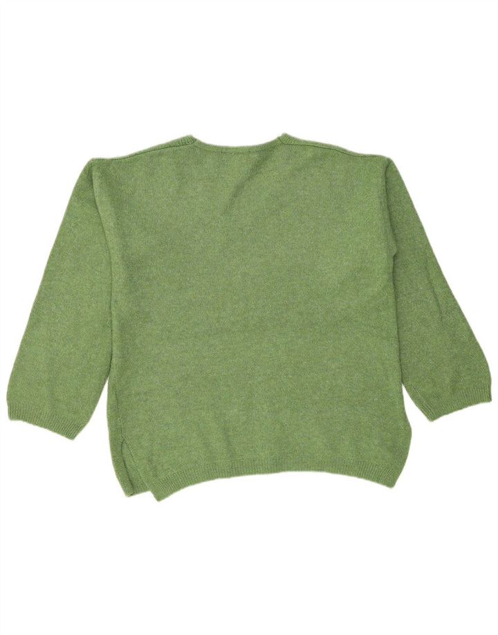 Marks & Spencer Jersey extragrande con cuello en V para mujer UK 44 Verde medio