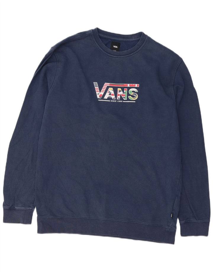 Vans Hombre Graphic Sudadera Jumper XL Azul Marino Algodón