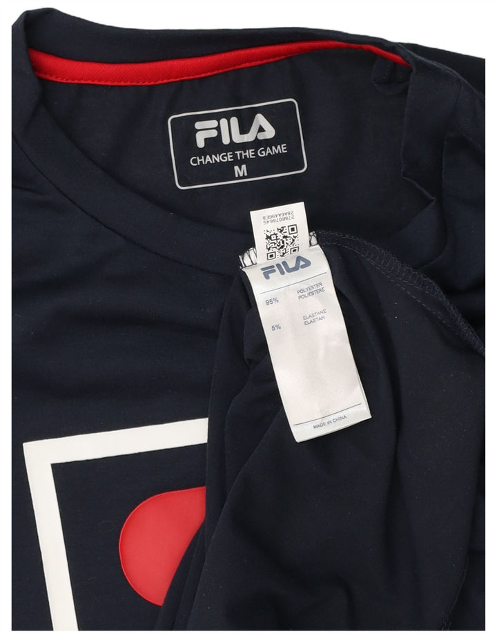 Fila Camiseta gráfica para hombre Top Medium Azul marino Poliéster