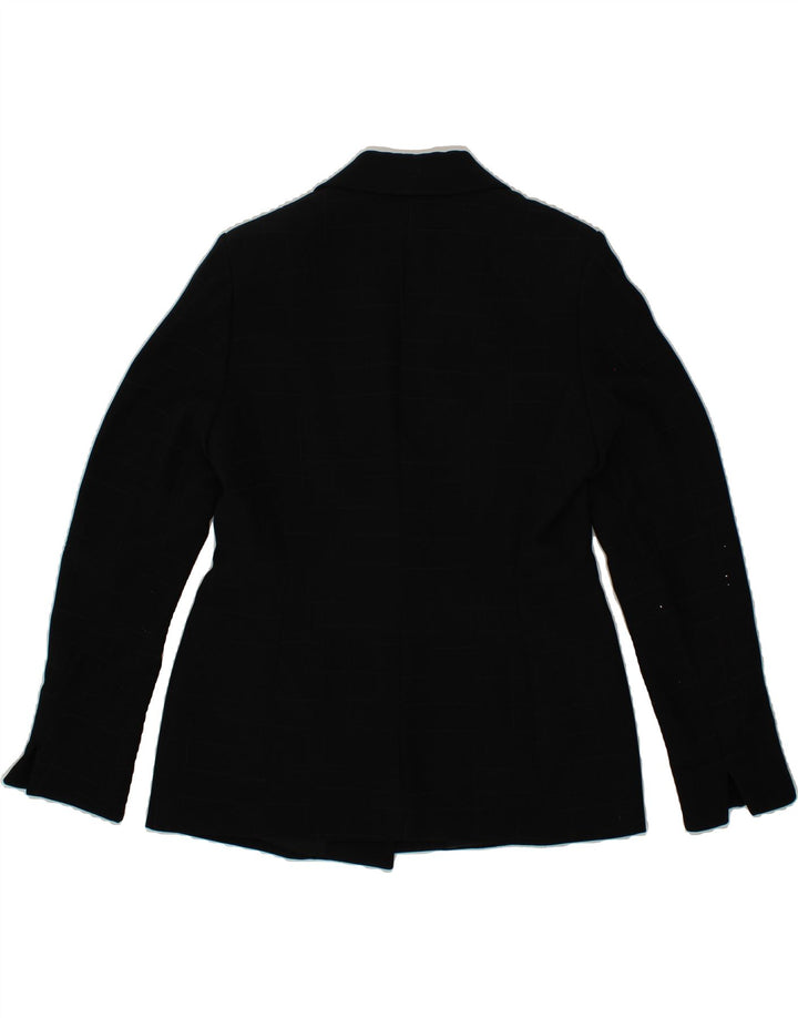 PANCALDI & B Womens Blazer Jacket IT 48 XL Black Check Acetate Vintage Pancaldi & B and Second-Hand Pancaldi & B from Messina Hembry 