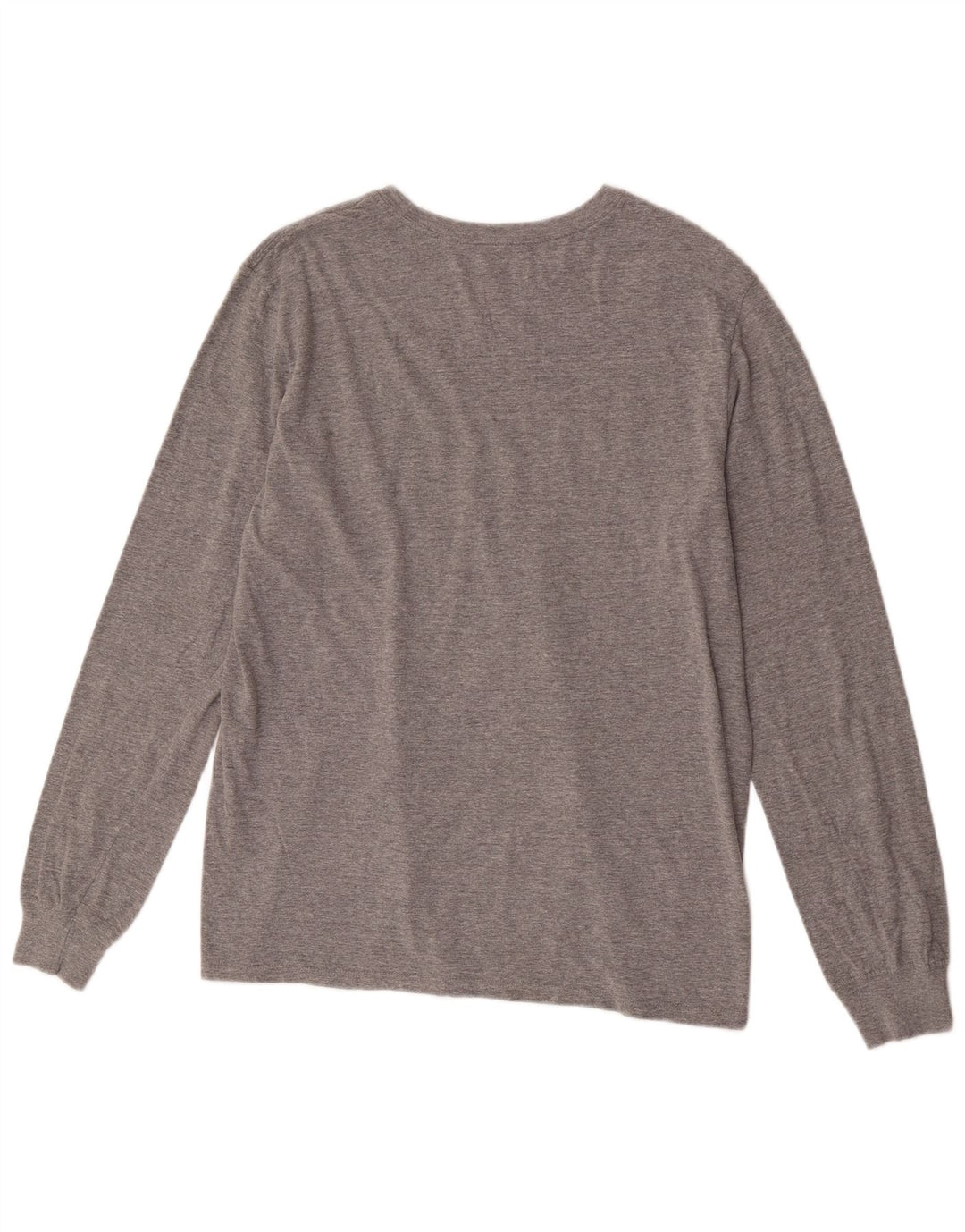 Nike Camiseta gráfica de corte atlético para hombre de manga larga de algodón gris grande