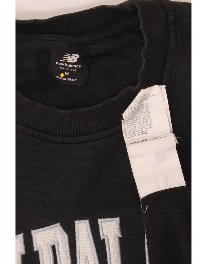 New Balance Hombre Sudadera Gráfica Jumper Medium Algodón Negro