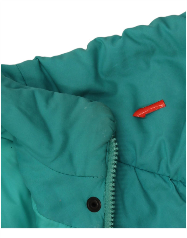 Sergio Tacchini Chaqueta Acolchada Corta Holgada para Mujer IT 42 Turquesa Mediana