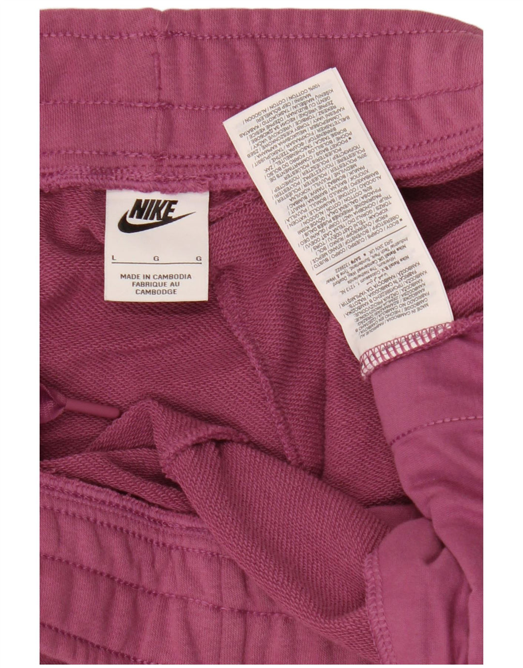 NIKE Pantalones de chándal para mujer Joggers UK 46 Large Púrpura Algodón