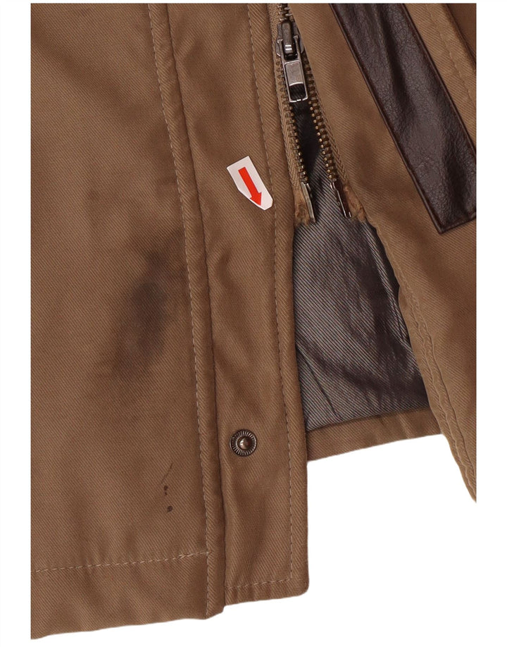 Navigare Mens Utility Jacket UK 46 3XL Brown Polyester