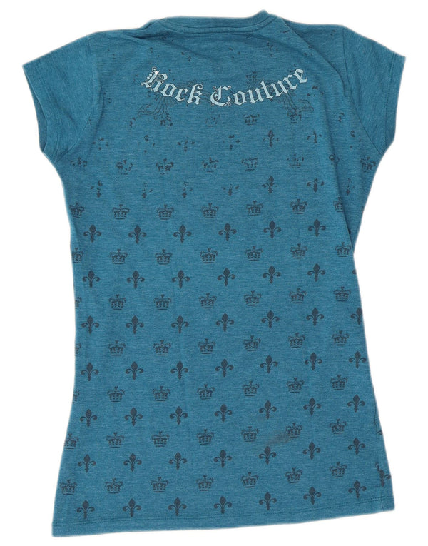 Hard Rock Cafe Mujer Sharm El Sheikh Camiseta Gráfica Top UK 40 Azul Medio