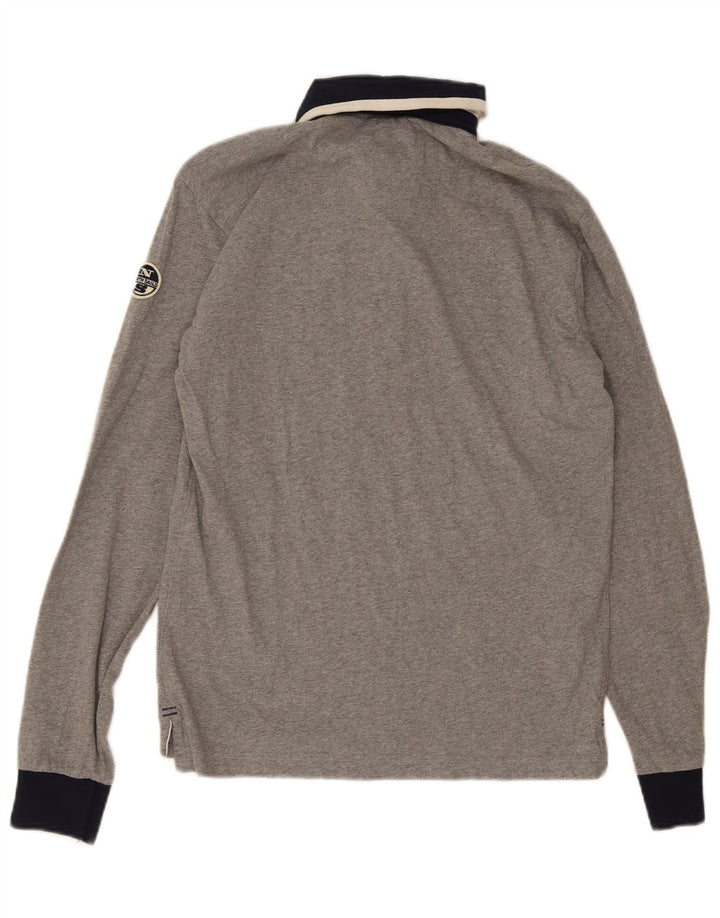 North Sails Polo De Rugby De Manga Larga Para Hombre Algodón Gris Medio