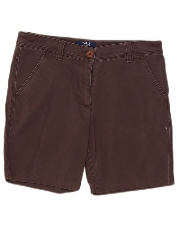 Vintage Mujer Chino Shorts W28 Algodón Gris Medio