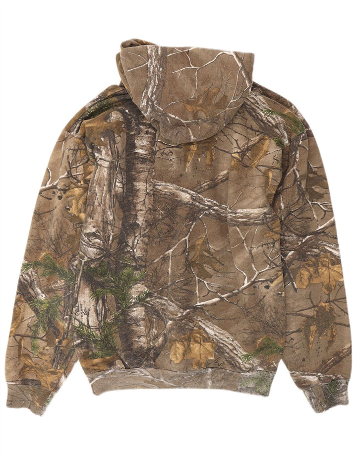 Russell Athletic Hombre Sudadera con Capucha Jumper Medium Khaki Camuflaje Algodón