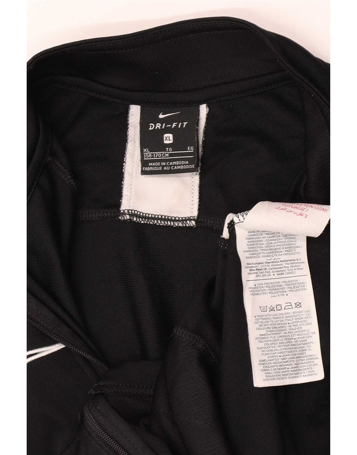 Nike Chaqueta de chándal para niños 13-14 años XL Negro Colorblock Poliéster