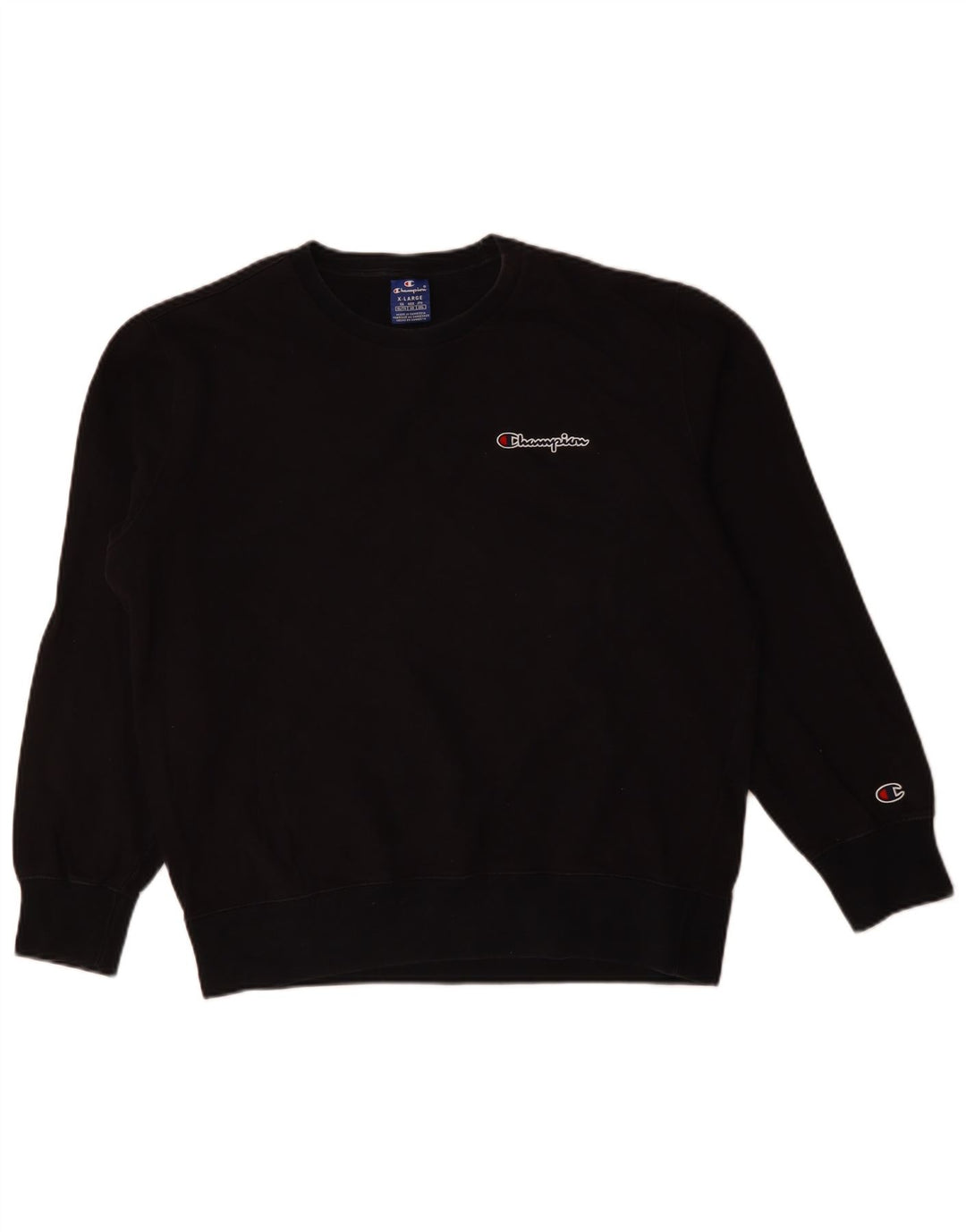 Champion Sudadera Jumper XL Negro Algodón Hombre