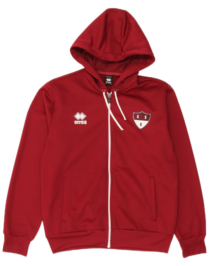 ERREA Suéter con capucha y cremallera para hombre Poliéster rojo grande