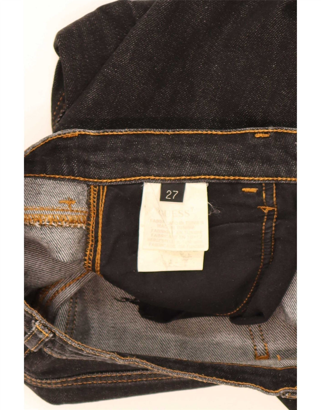 Guess Vaqueros Bootcut Mujer W27 L31 Algodón Negro