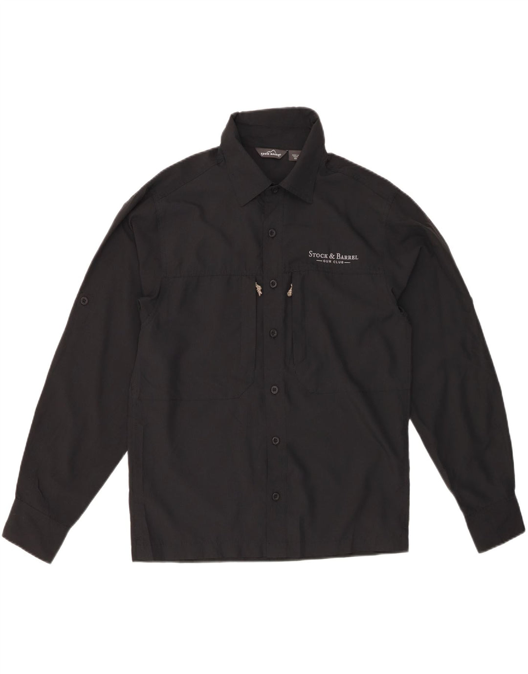 Eddie Bauer Camisa gráfica para hombre XS Poliéster negro