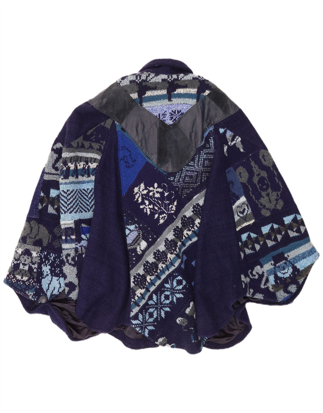 Tauros Creation Capa para Mujer Talla única Azul Marino Fair Isle