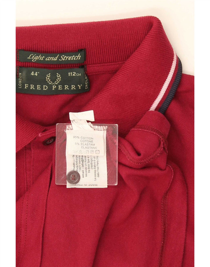 Fred Perry Polo De Hombre De Algodón A Rayas En Burdeos Medio
