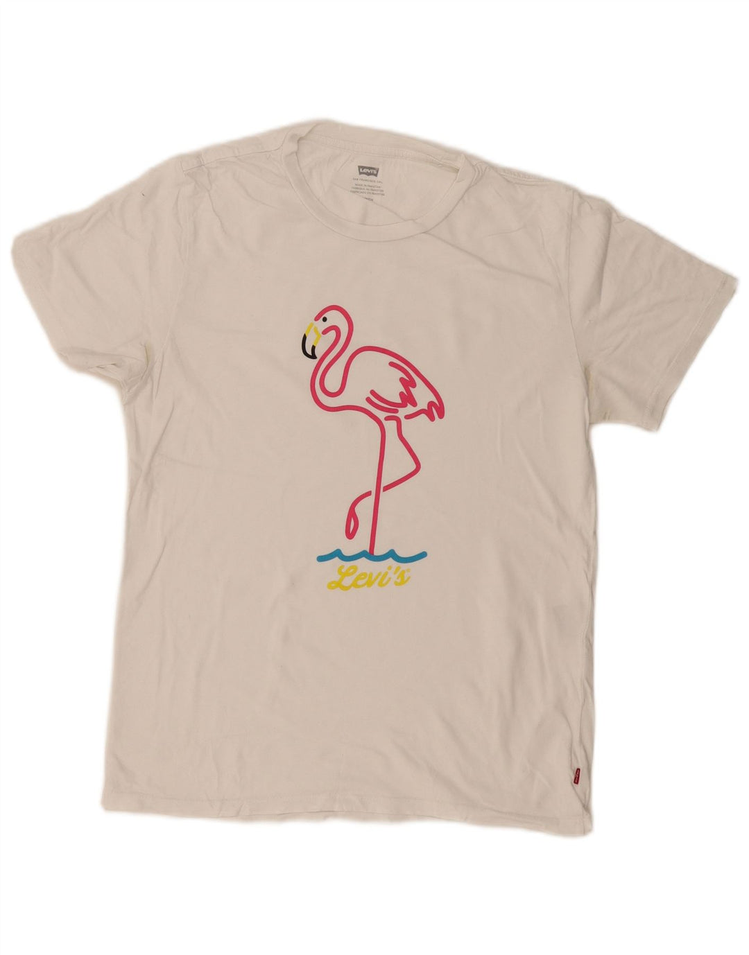 Levi's Camiseta gráfica para mujer Top UK 10 Small White
