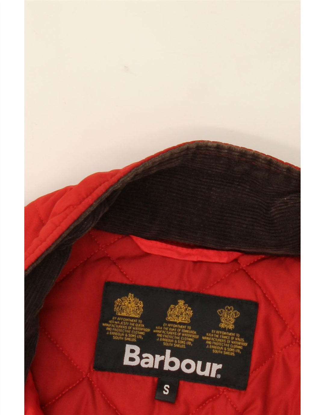 BARBOUR Mens Quilted Jacket UK 36 Small Red Vintage Barbour and Second-Hand Barbour from Messina Hembry 