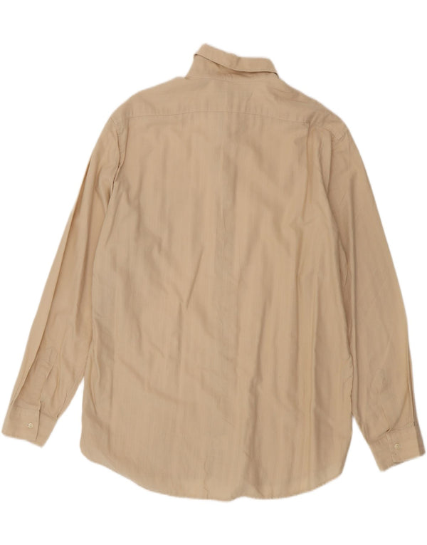 Cerruti 1881 Camisa Hombre XL Algodón Cuadros Beige