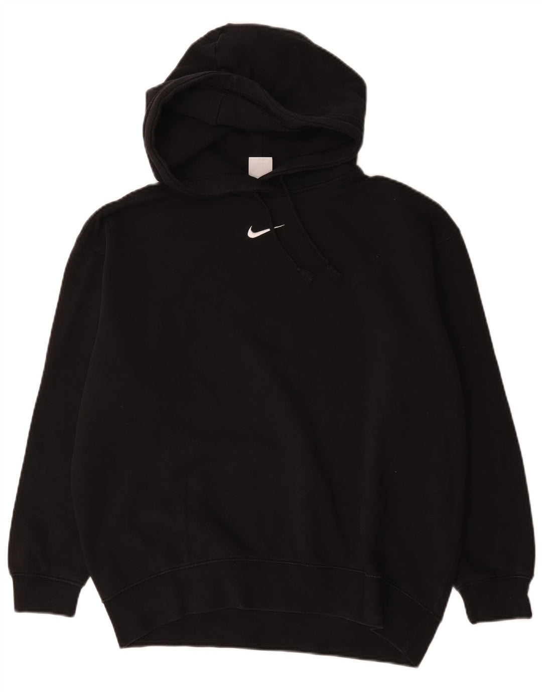 Nike Jersey con capucha extragrande para hombre, talla pequeña, algodón negro