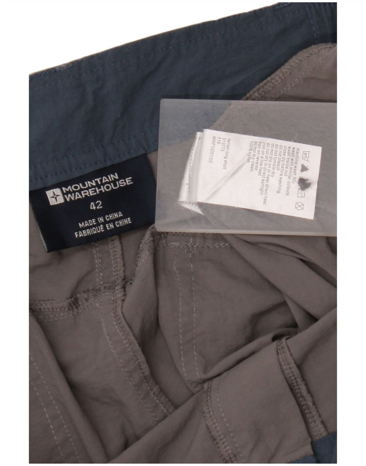 MOUNTAIN WAREHOUSE Bermudas tipo cargo para hombre W42 2XL Nylon gris