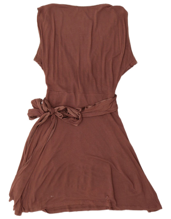 Diesel Vestido Acampanado Sin Mangas para Mujer UK 6 XS Marrón