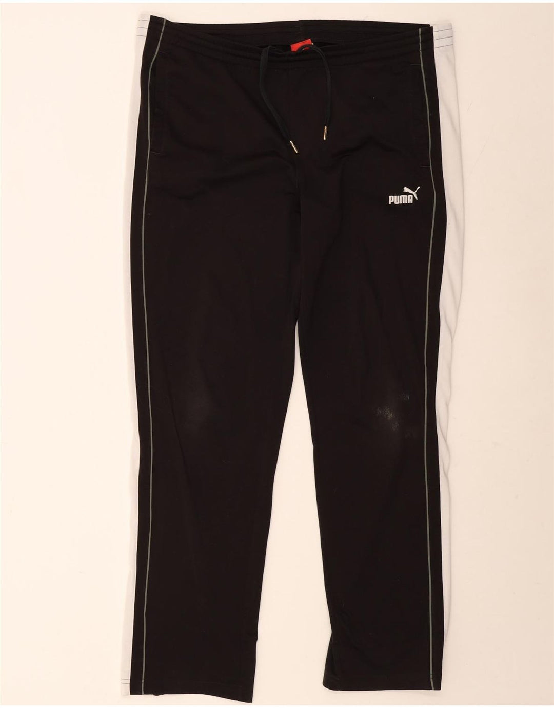 Puma Pantalones De Chándal Para Hombre Grande Negro Colorblock Poliéster