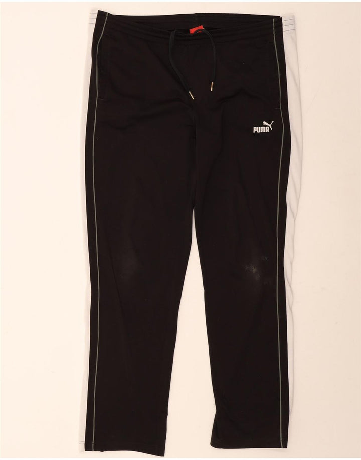 Puma Pantalones De Chándal Para Hombre Grande Negro Colorblock Poliéster