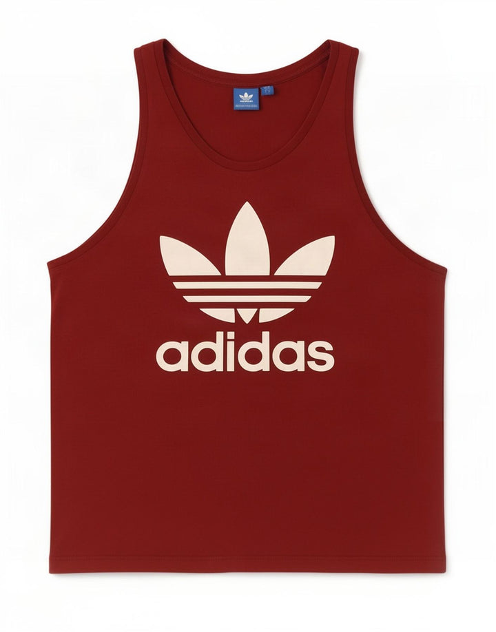 Adidas Hombre Graphic Vest Top Grande Granate Algodón