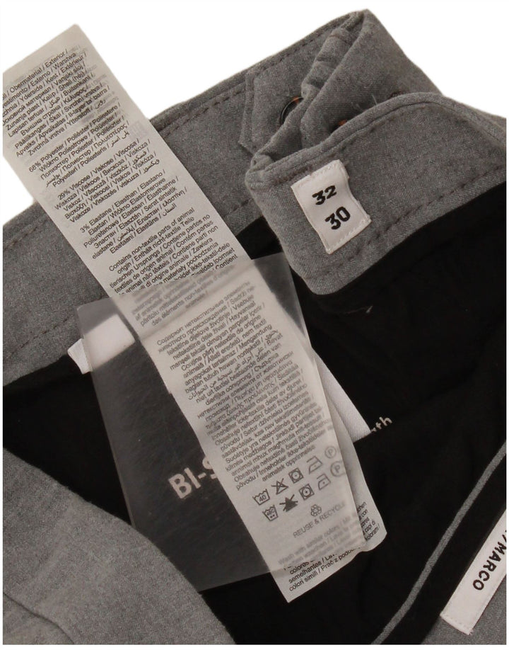 Jack & Jones Mens Marco Slim Fit Chino Pantalones W32 L30 Poliéster Gris