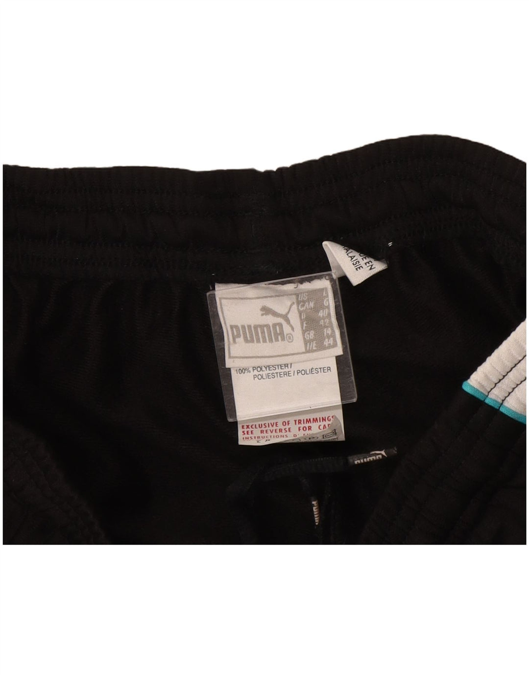 PUMA Pantalones de chándal para mujer UK 44 Grande Negro Colorblock Poliéster