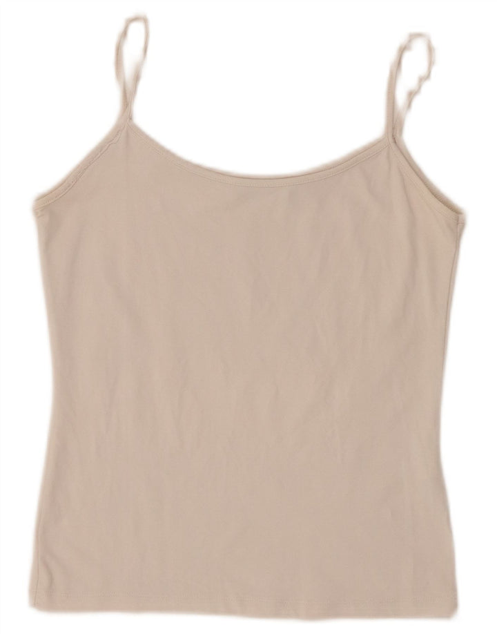Zara Mujer Cami Top UK 42 Medium Beige Nylon