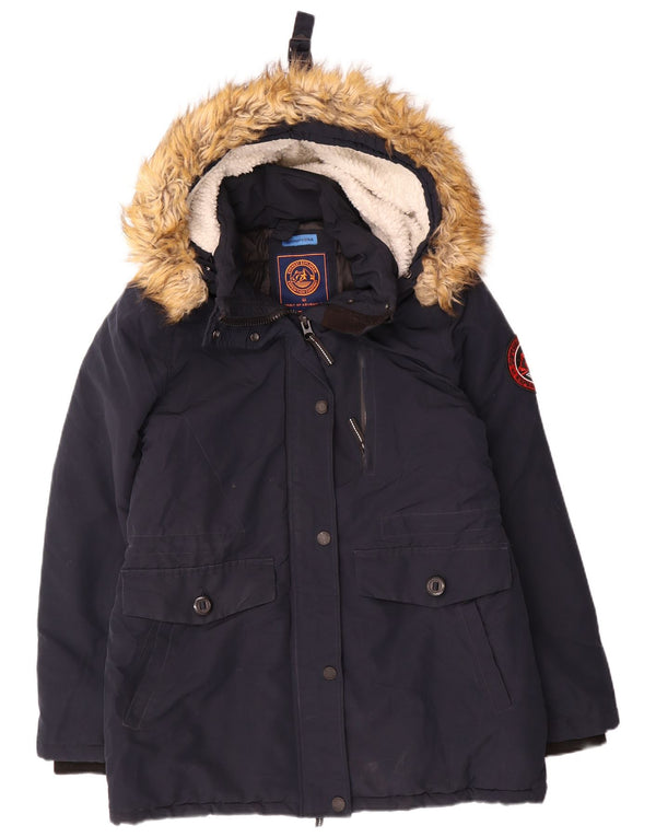 Superdry Chaqueta De Esquí Acolchada Para Mujer UK 40 Medium Azul Marino Nylon