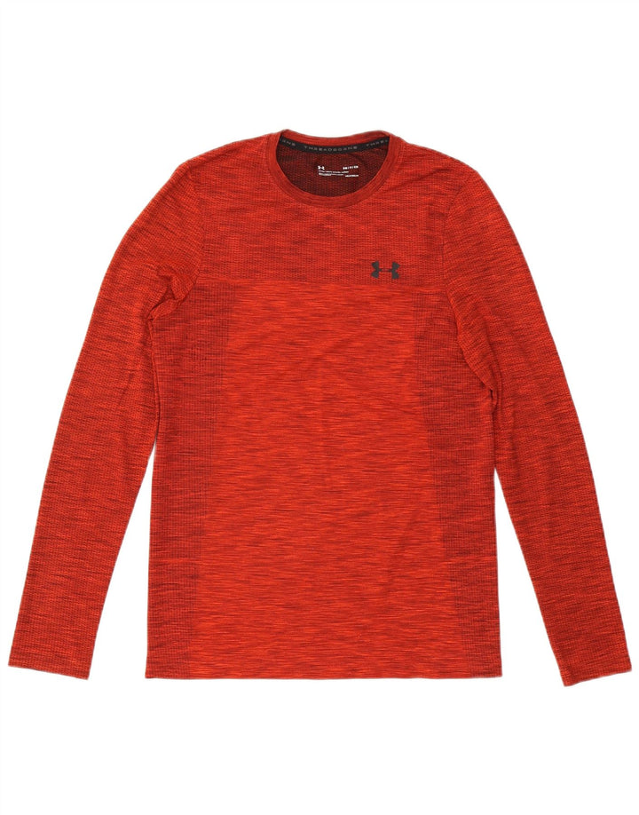 Under Armour Camiseta Heat Gear De Manga Larga Para Hombre Con Moteados Rojos Medianos