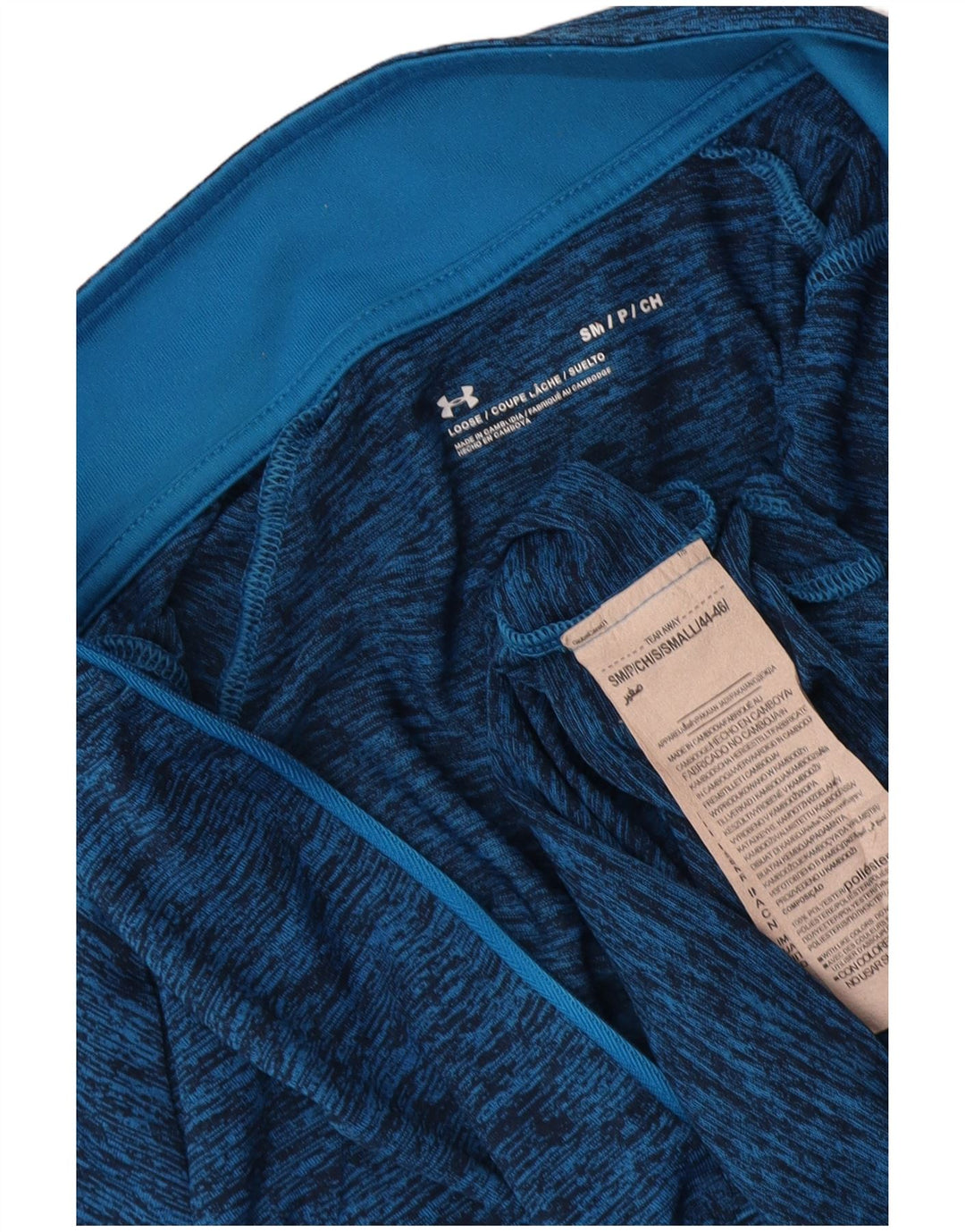 Under Armour Sudadera con cremallera y cuello para hombre, parte superior de chándal con moteado azul pequeño