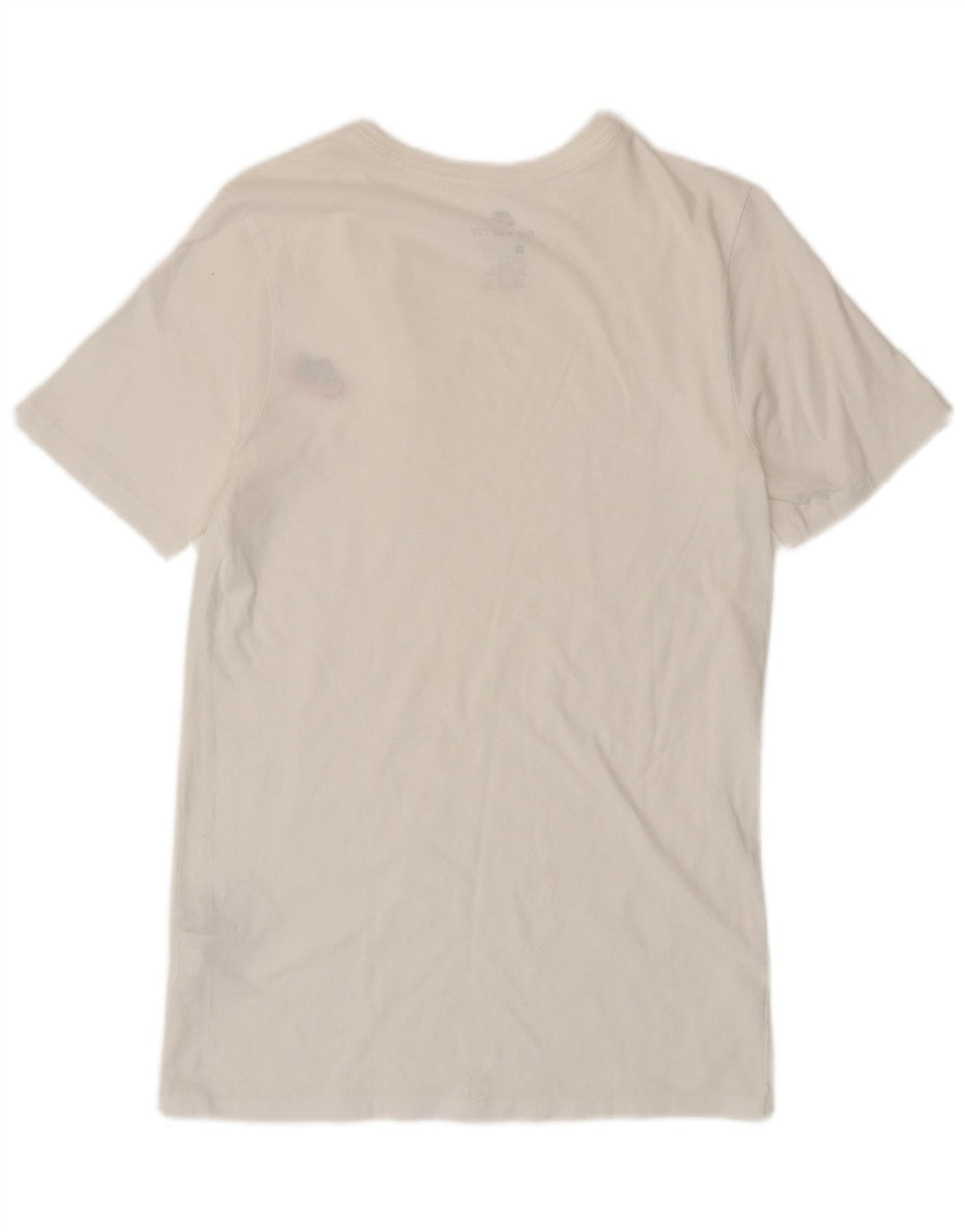 NIKE Camiseta de corte atlético para hombre, talla pequeña, algodón blanco