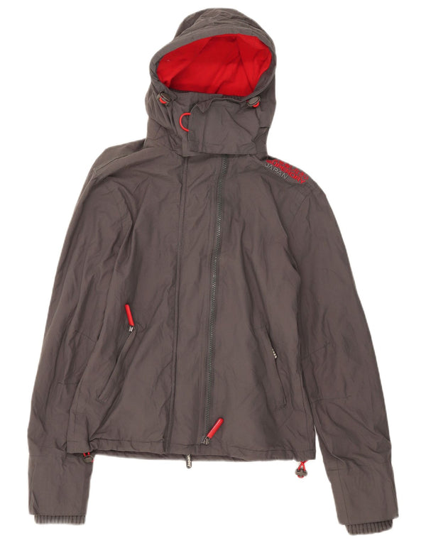 Superdry Chaqueta Cortavientos Gráfica para Mujer UK 40 Gris Medio