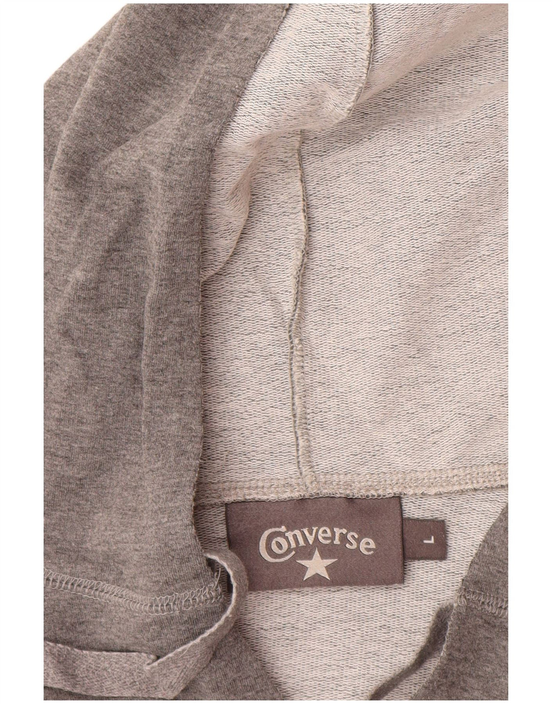 CONVERSE Jersey con capucha gráfica para mujer Reino Unido 14 Algodón gris grande