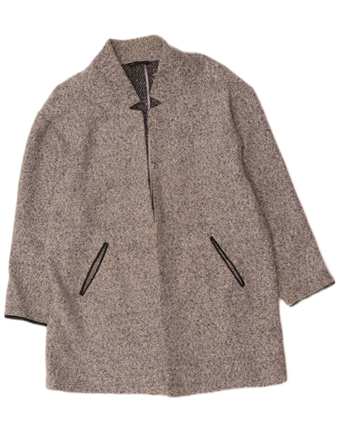 Marks & Spencer Abrigo abierto para mujer UK 20 2XL Poliéster moteado gris