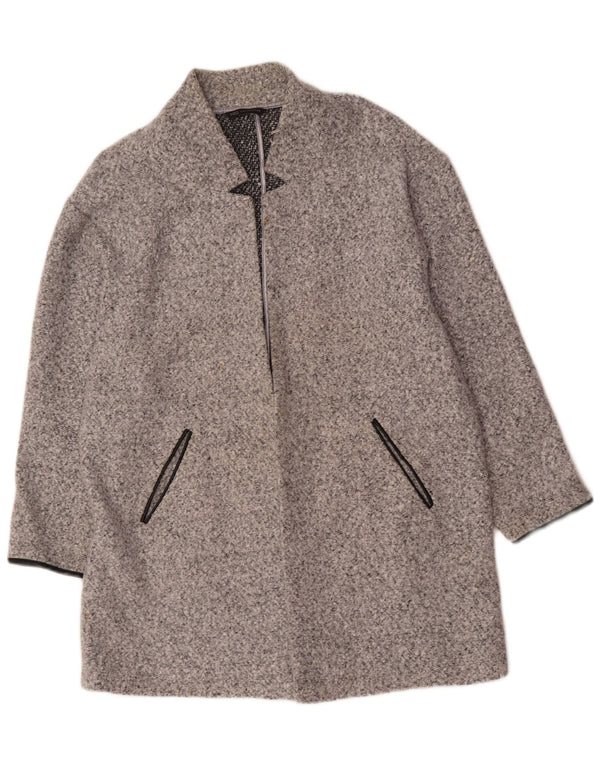 Marks & Spencer Abrigo abierto para mujer UK 20 2XL Poliéster moteado gris