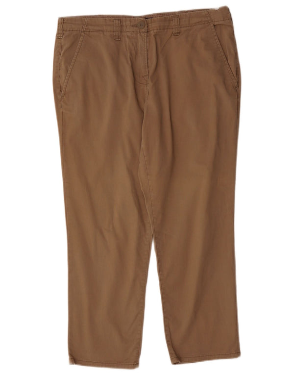 Marks & Spencer Pantalones Cortos Rectos para Mujer UK 12 Medium W32 L24 Marrón