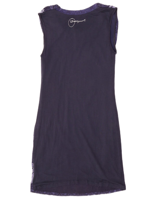 Desigual Vestido tubo para mujer UK 40 XL Azul marino Paisley