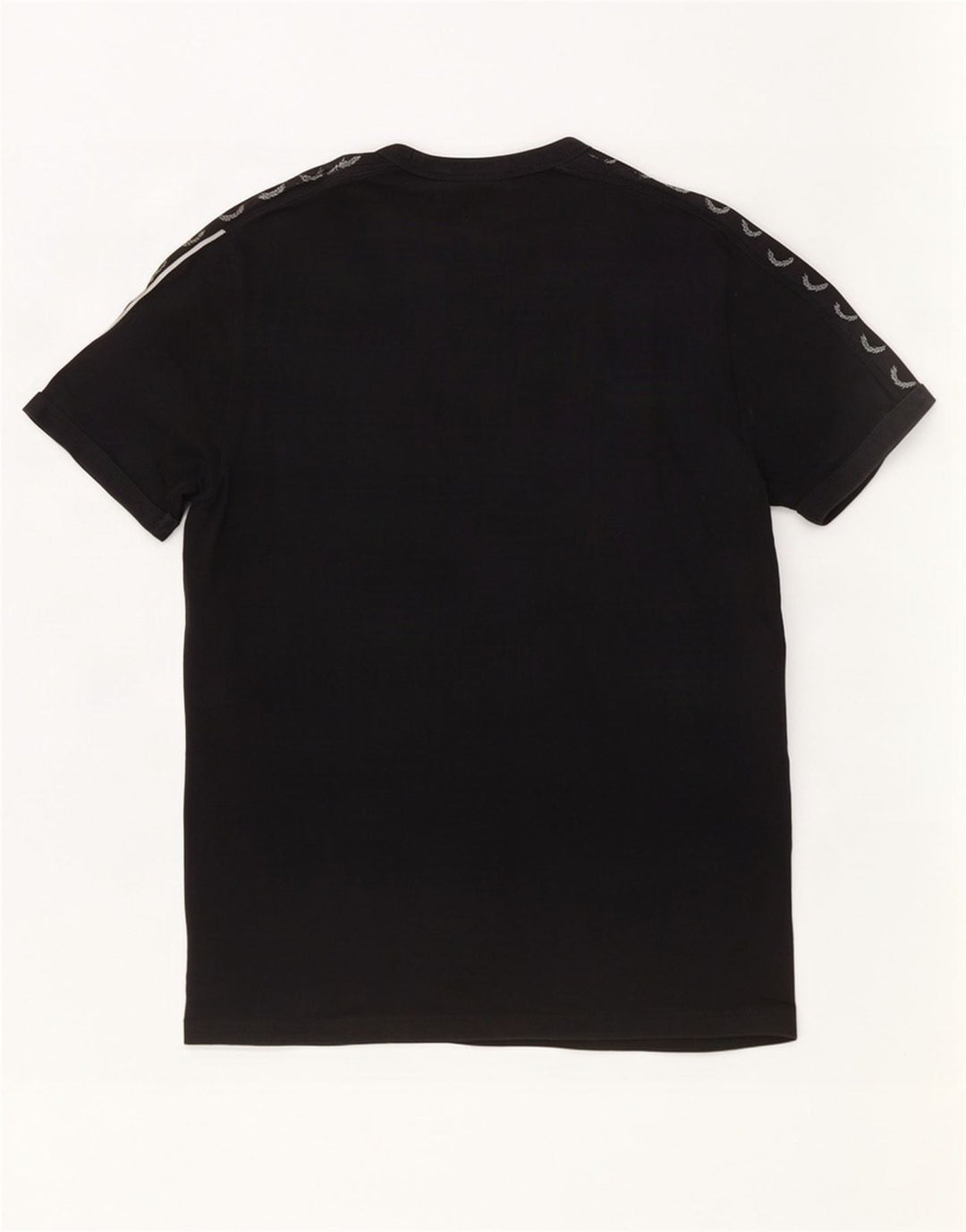 Fred Perry Camiseta Gráfica Para Hombre Top Mediano De Algodón Negro