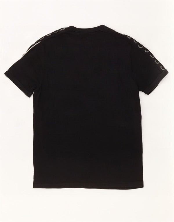 Fred Perry Camiseta Gráfica Para Hombre Top Mediano De Algodón Negro