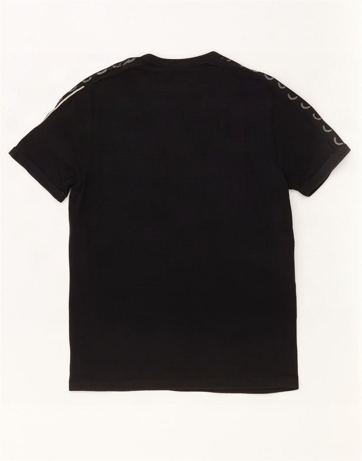 Fred Perry Camiseta Gráfica Para Hombre Top Mediano De Algodón Negro
