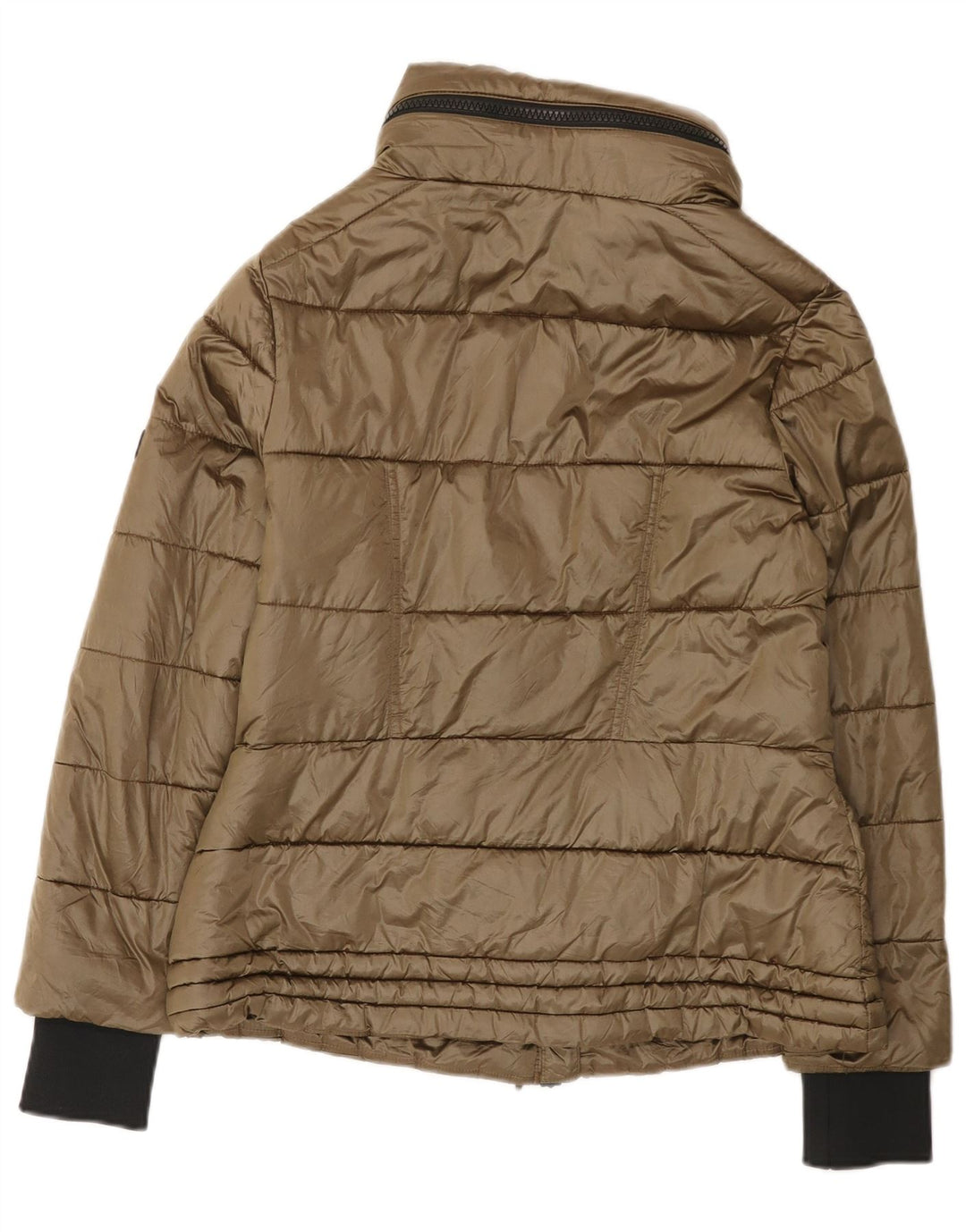 Barbour Chaqueta Acolchada Con Capucha Para Mujer UK 12 Medium Caqui Poliamida
